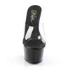 Pleaser - ASPIRE601 Pantoletten mit Absatz - Pole dance schuhe - Schwarz/Transparent Product image
